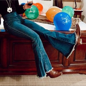 High waisted flare bell bottoms